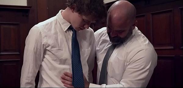  MormonBoyz - Burly Priest Fills A Missionary Boy’s Butt With Girthy Cock